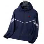 veste homme armani giorgio eagle fly hoodie blue